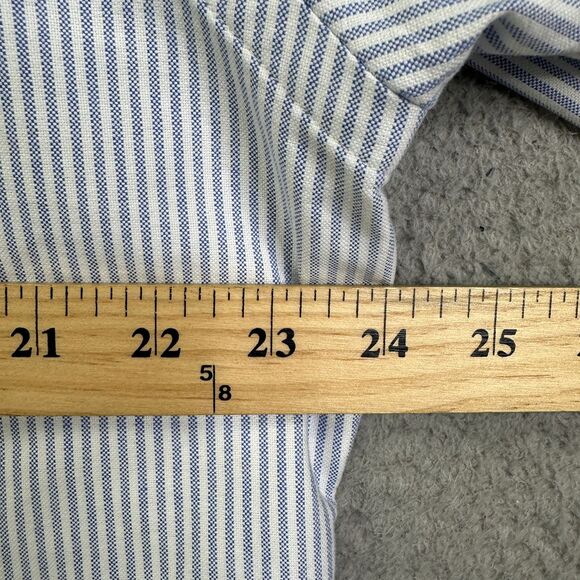 Ralph Lauren Blue and White Striped Casual Button Down Shirt - Picture 9 of 11